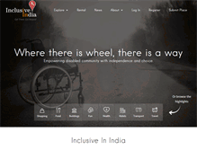 Tablet Screenshot of inclusiveinindia.com